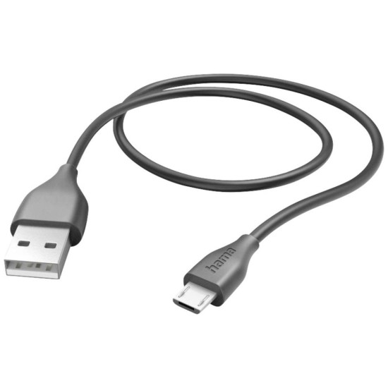 Hama USB A - Micro USB Black Cable 1.5M
