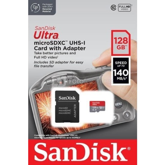 SanDisk Ultra microSDXC + Adapter 128GB