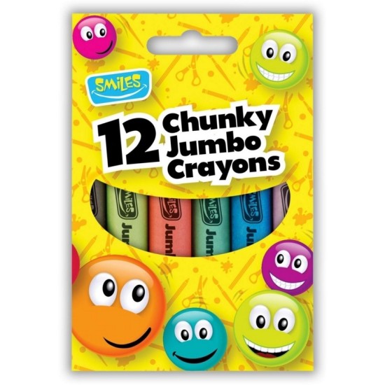 Smiles Jumbo Wax Crayons 12pk